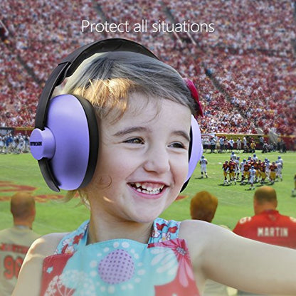 BBTKCARE Baby Ear Protection Noise Cancelling Headphones for Babies for 3 Months to 3 Years - color: Purple
