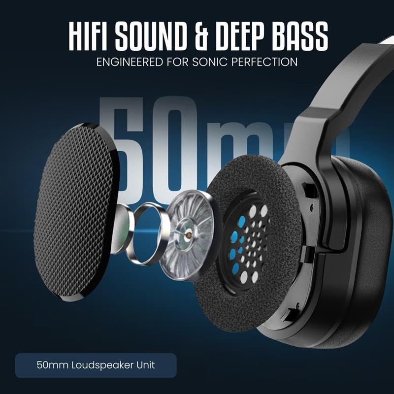 PHILIPS Trucker Bluetooth Headset, Wireless Headset with Noise-Canceling Microphone, 2-in-One Convertible Mono & Stereo Design Headphones, All Day Extended Playtime for Work, Home, Hands-Free Driving - color: Black