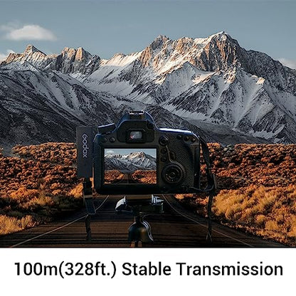 GODOX MoveLink 미니 타입 C 무선 마이크 | 2.4GHz 소음 감소, 100m 범위, 충전 케이스 포함 2TX+1RX, 인터뷰 블로그 제작용