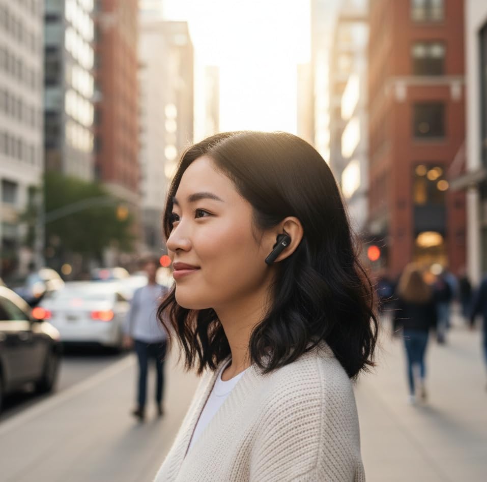 HARMONY TWENTY-TWO HTT-17, Wireless Earbuds, ENC 4 Mic Call Noise Cancelling, 13mm Deep Bass in Ear Buds with Voice Assistant, 5.4 Bluetooth Earphones, Fast Charging 10 min=100 min, 6H+35H Case, Ipx5
