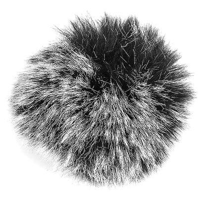 Dioche Outdoor Microphone Windscreen Muff, Microphone Windscreen Black Microphone Furry Cover Windscreen Windshield Muff Fur Furry Windscreen Muff for Wm6/WM8/M1