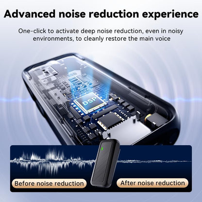 2 Pack Mini Wireless Lavalier Microphone for iPhone Android, Charging Case, 130ft Range, Smart Noise Cancellation, CD-Quality Sound for Video Recording Vlogging Podcast