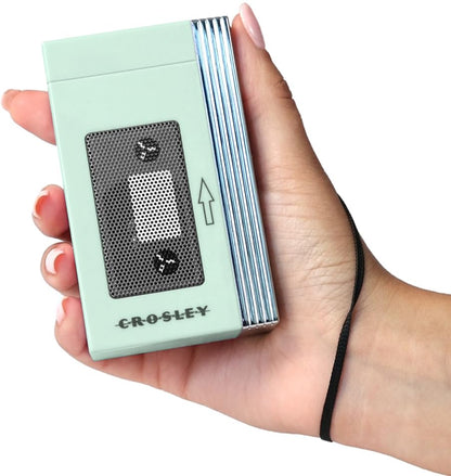 Crosley CR3047A-MT Mini Retro 80s Portable Bluetooth Speaker, Mint | Retro 80's-Inspired Design, Speaker Only - Does Not Play Cassette Tapes, Bluetooth In, Rechargeable Lithium-Ion Battery - color: Mint