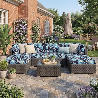 Waterproof Outdoor Cushion Covers, Stretch Patio Slipcovers | UV Resistant Coating, Stretch Fabric, Waterproof Protection, Replacement Covers, Fits Patio Furniture Cushions (8 Pieces) - color: Bluebell, size: 8PCS