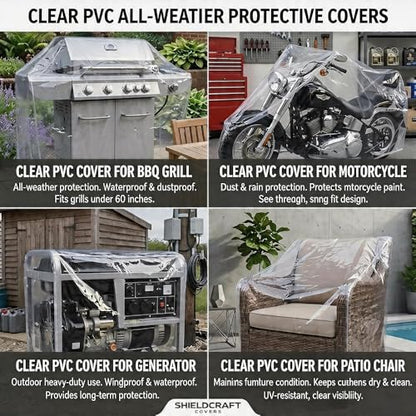 Custom Fit Clear PVC Dust Protection Covers, Made to Measure Size