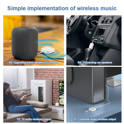 Ultimate Bluetooth 5.3 Wireless Audio Transmitter Receiver up to 2 AirPods/Wireless Headphones - Use with Any 3.5 mm Audio Jack for Airplanes, Gym, TVs, Car/CD-Like Voice Enjoyment and Home Stereo - size: Pro