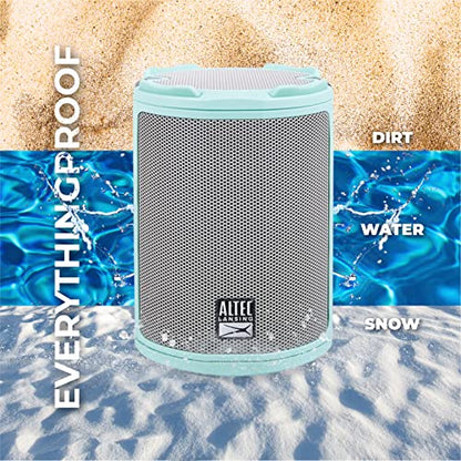 Altec Lansing - HydraMotion Wireless Bluetooth Speaker with 360 Degree Sound, Portable IP67 Waterproof for Outdoors, Shockproof, Snowproof, Everything Proof, 12 Hour Playtime (Mint Green) - color: Mint Green