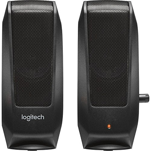 Logitech S-120 2-Piece 2 Channel Multimedia Speaker System w/Headphone Jack (Black)
