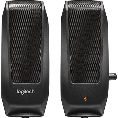 Logitech S-120 2-Piece 2 Channel Multimedia Speaker System w/Headphone Jack (Black)