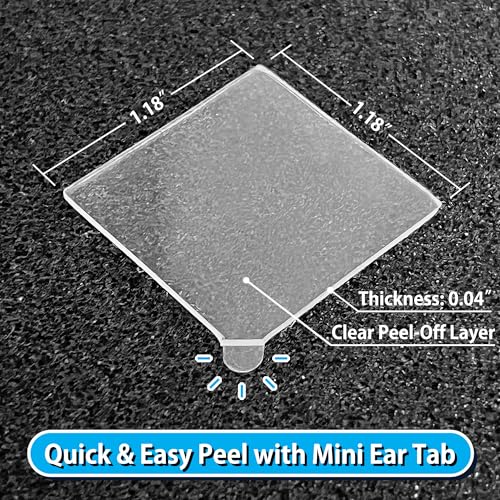 FOROOMACO Mini Ear Double-Sided Mounting Squares for Acoustic Foam, 300 Pcs | Pre-cut 1.18 in foam mounting tape squares with easy-peel tabs for acoustic foam, foam boards, signs and light decor