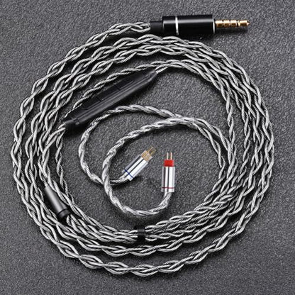 HiFi Earphone Audio Upgrade Cable,8N Silver Plated Headphone Cords,1.3m in Ear Monitor IEM Cord Compatible with KZ ZS10 AS10 AS16 for Audiophile Musician 3.5mm w/mic(0.78mm 2Pin 4.2ft) - size: 3.5mm Plug w/mic
