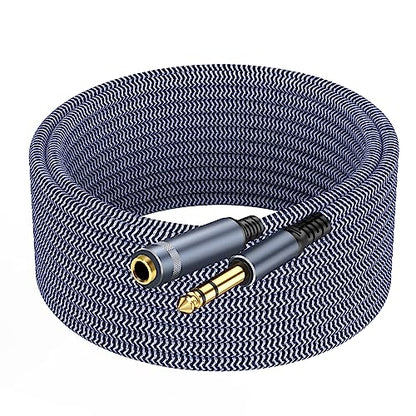 1/4 inch Extension Cable 30ft, 1/4" inch Male to Female Stereo Guitar Extension Cable - size: 30ft