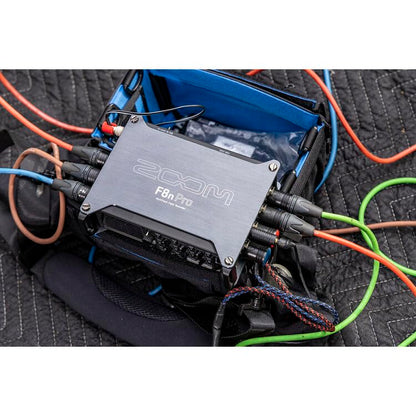 Zoom F8n Pro Professional Field Recorder/Mixer, Audio for Video, 32-bit/192 kHz Recording, 10 Channel Recorder, 8 XLR/TRS Inputs, Timecode, Ambisonics Mode, Battery Powered Bundle