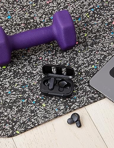 Skullcandy Dime 2 Wireless Earbuds,Bluetooth Headphones,Noise Isolating Fit,Up to 12 Hours Battery,Microphone for iPhone Android,Easy Carry with Integrated Lanyard - True Black,(Pack of 2) - color: True Black, size: One (Pack of 2)