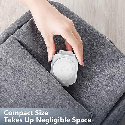 Travel Charger for Samsung Multi Devices, Foldable 3 in 1 Wireless Charging Station Fast Charging Stand/Pad Compatible for Samsung Galaxy S25/S24/S23/S22/S21/Note20 Galaxy Watch8/7/6/5/4/Galaxy Buds4 - color: white