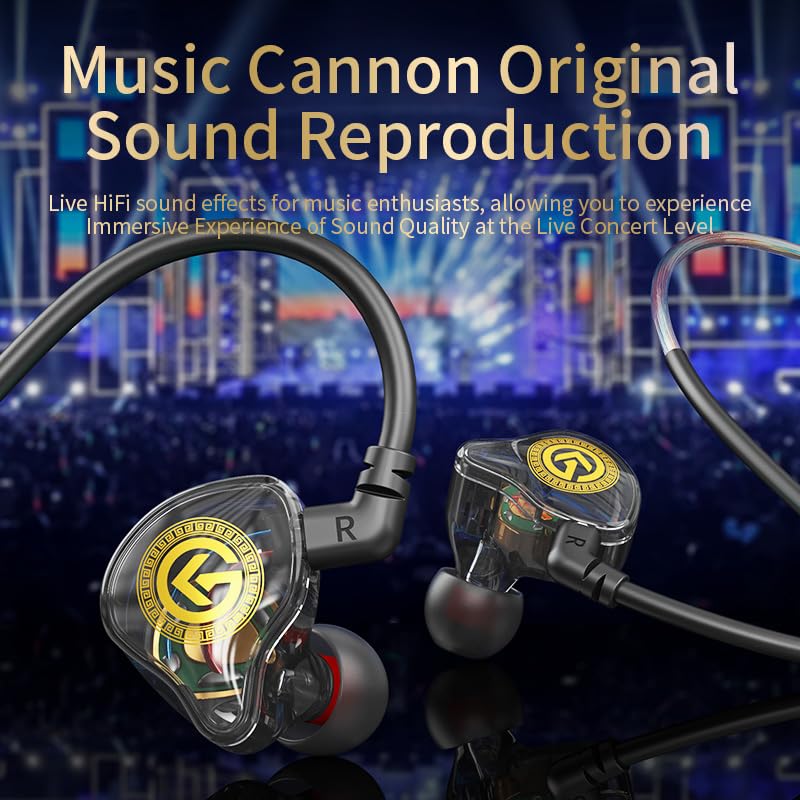 Wired Gaming Earbuds with Mic, Japan Tuning Tech, Deep Bass & HiFi Sound, Noise Isolating in-Ear Headphones, Zero-Lag for Gaming, Crystal-Clear Calls, Laptop, Switch - 3.5mm Black - color: Black