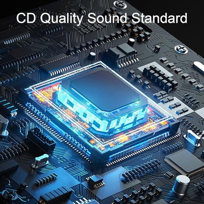 VBESTLIFE USB Sound Card, External Stereo Sound Card with Volume Control, USB C to 3.5mm Jack Audio Adapter for PC, Laptop, Desktop, Headset, etc.
