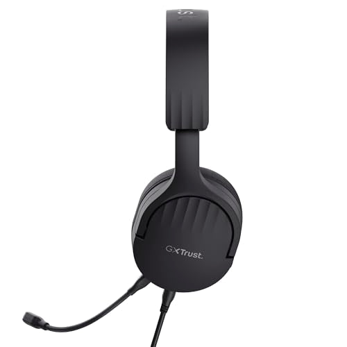 Trust Gaming GXT 489 Fayzo Gaming Headset for PC, PS5, PS4, Xbox Series X|S, Switch, Mobile, 3.5 mm Jack, 85% Recycled Plastics, Over-Ear Wired Headphones with Noise Cancelling Microphone - Black - color: Black, style: 3.5mm