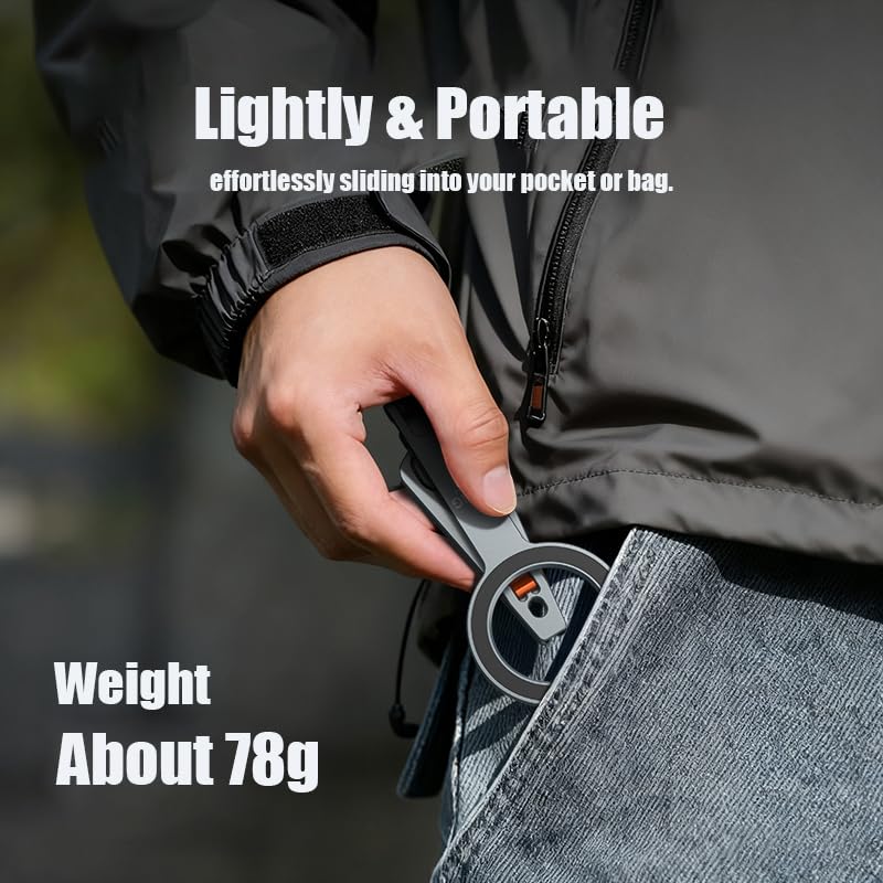 Magnetic Phone Tripod Stand Foldable Pocket Mount for iPhone | Portable, 1/4" Screw Hole & Hook,Perfect for Vlogging, Travel, Selfies, Video Calls for iPhone 17/16/15/14 & MagSafe cases.