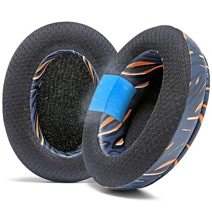 WC Freeze Arctis Nova - Cooling Gel Earpads for Arctis Nova Pro Wired, 7, 5 | Made by Wicked Cushions | Also fits Nova 4, 3, 1 (Does Not Fit Nova Pro Wireless). Fabric, Cooling Gel | Navy Tiger - color: Navy Tiger