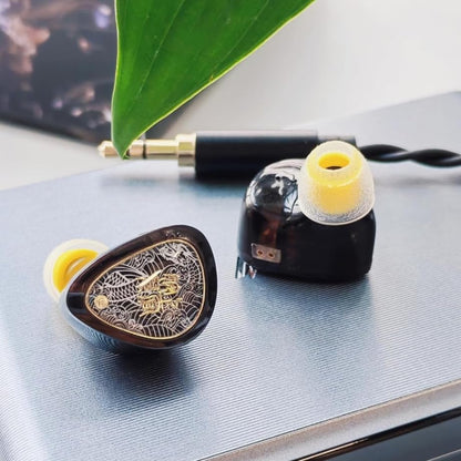 TANGZU Wan'er S.G II in Ear Monitor, Gaming IEM Earphones, HiFi Wired Earphones with 10mm Single Dynamic Driver PET Diaphragm, 0.78mm 2-Pin Tangle-Free Detachable Cable (Black, 3.5mm) - color: Black, size: 3.5mm Jack without Mic