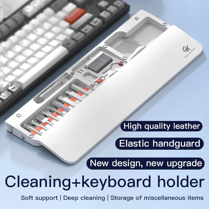 GK GAMAKAY 14.17'' Keyboard Wrist Rest Pad with Cleaning Tool Kit - color: White, size: 85%