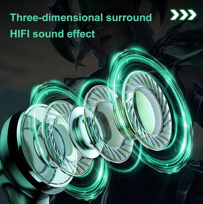 Kaindy Bluetooth 5.2 Wireless Earbuds Gaming Earphones, 45ms Low Latency Stereo HiFi Sound Quality & Deep Bass Earphone, True Wireless Earbuds for Android and iPhone (Black)