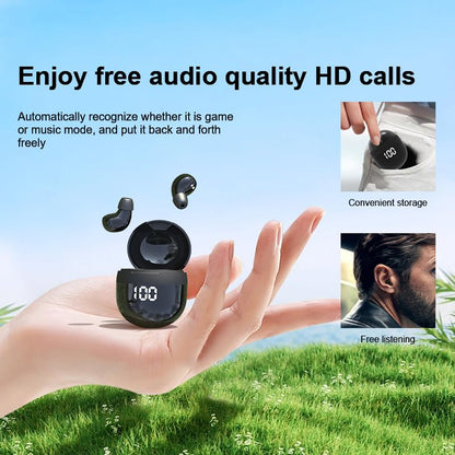 Invisible Mini Earbuds Wireless Bluetooth, Ultra-Comfort & Lightweight Wireless Mini Sleep Headphones, Unique Tumbler Portable Charging Case, Soft In-Ear Ear Plugs for Sleeping Small Ears Gym (Black) - color: Black