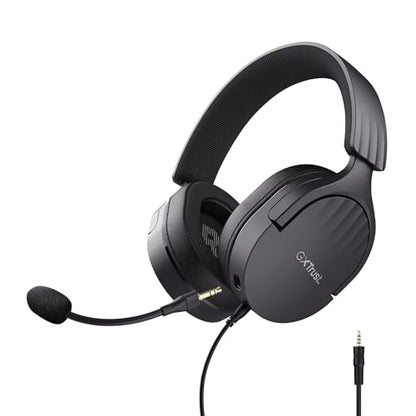 Trust Gaming GXT 489 Fayzo Gaming Headset for PC, PS5, PS4, Xbox Series X|S, Switch, Mobile, 3.5 mm Jack, 85% Recycled Plastics, Over-Ear Wired Headphones with Noise Cancelling Microphone - Black - color: Black, style: 3.5mm