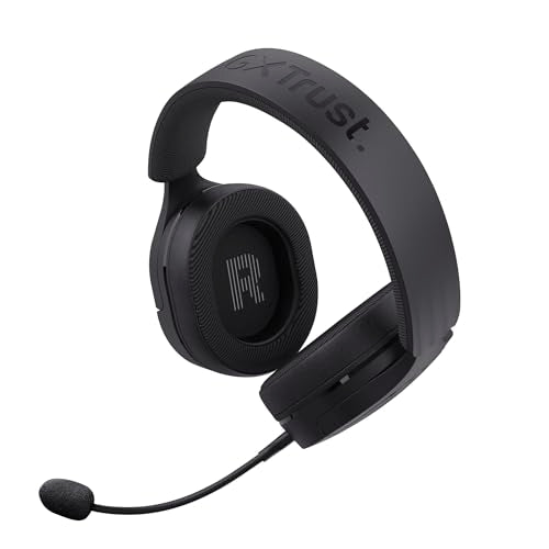 Trust Gaming GXT 489 Fayzo Gaming Headset for PC, PS5, PS4, Xbox Series X|S, Switch, Mobile, 3.5 mm Jack, 85% Recycled Plastics, Over-Ear Wired Headphones with Noise Cancelling Microphone - Black - color: Black, style: 3.5mm