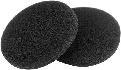 Ear Cushions Soft Foam Covers 50mm - 2" inch Diameter Replacement Sponge Cover Earpads for Most Standard Size Office Telephone Headsets, Headphones (Black) 12 Pack