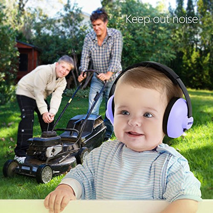 BBTKCARE Baby Ear Protection Noise Cancelling Headphones for Babies for 3 Months to 3 Years - color: Purple