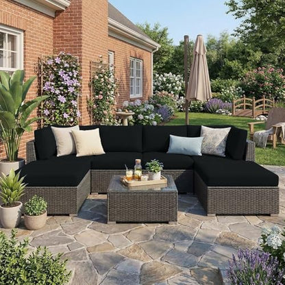 Waterproof Outdoor Cushion Covers, Stretch Patio Slipcovers | UV Resistant Coating, Stretch Fabric, Waterproof Protection, Replacement Covers, Fits Patio Furniture Cushions (4 Pieces) - color: Black, size: 4PCS
