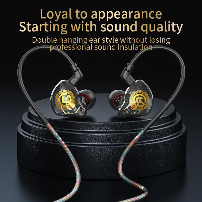 Wired Gaming Earbuds with Mic, Japan Tuning Tech, Deep Bass & HiFi Sound, Noise Isolating in-Ear Headphones, Zero-Lag for Gaming, Crystal-Clear Calls, Laptop, Switch - 3.5mm Cyan - color: cyan