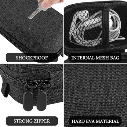 Geekria Shield Earbuds Case Compatible with Sennheiser Accentum True Wireless Earbud, Replacement Hard Shell Travel Carrying Bag with Carabiner Clip (Dark Grey)