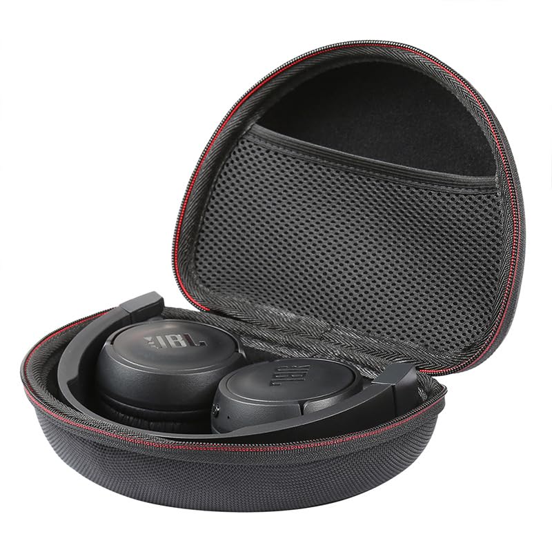Hard Travel Headphone Case for Sony MDRZX110NC, MDRZX110AP, MDR-ZX310AP, MDR-ZX110 ZX Series/JBL Tune 510BT 500 660NC, Live 460NC, Foldable On-Ear Headphones Headset Case Storage Bag (Black+Black) - color: Black+Black