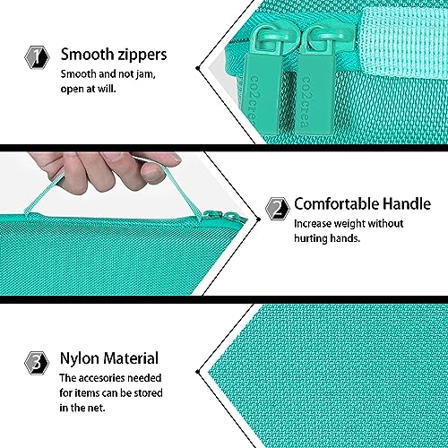 co2CREA Hard Case for BolaButty X-GO C27C Bluetooth Speaker Speaker,Teal | Travel Protective Storage Bag with Mesh Pocket & Handle, Shockproof EVA Shell and Soft Lining - color: Teal