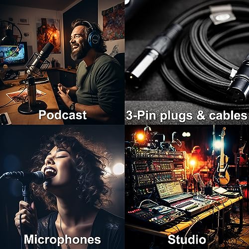 HQRP 3-Pin XLR Angle Adapter Dual Male & Female with 4 Adjustable Angle Positions Right Left and 90 Degree, Compatible with Mixers that Interfere with Other Applications, Durable Metal 3-Pin Connector