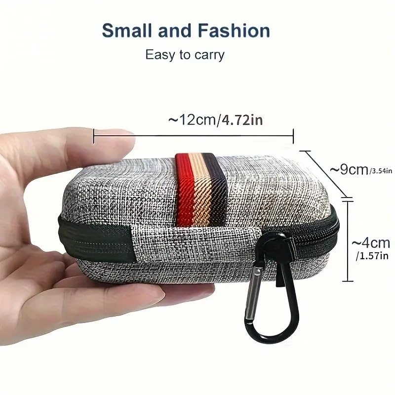 AALFA Digital Storage Hard Bag for iPhone, Airpods, Headphones, SD Cards, Travel Cable Organizer Pouch - Compact Portable Case with Zipper