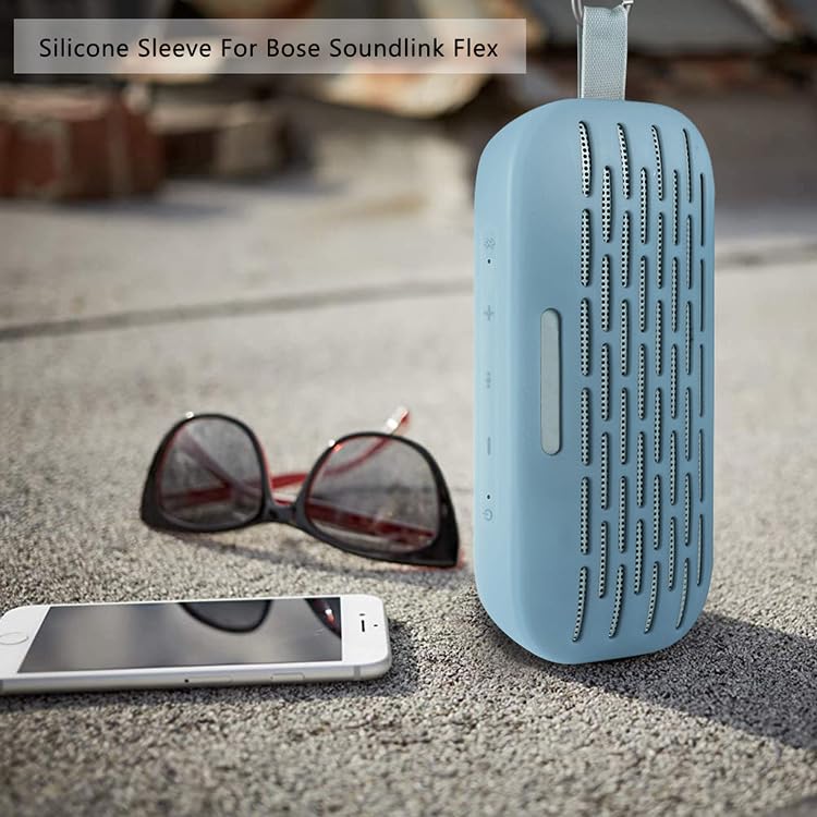Silicone Protective Case Cover Sleeve Shell for Bose Soundlink Flex Speaker Frame Case Bag Skin Box Accessories - color: Blue
