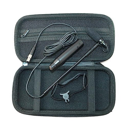 IM80-SH4-FLT Clarinet Clip-On Musical Instrument Microphone for Shure Wireless System 48V Phantom Power Input Flexible Gooseneck Condenser Microphone with Flute/Clarinet Clamp