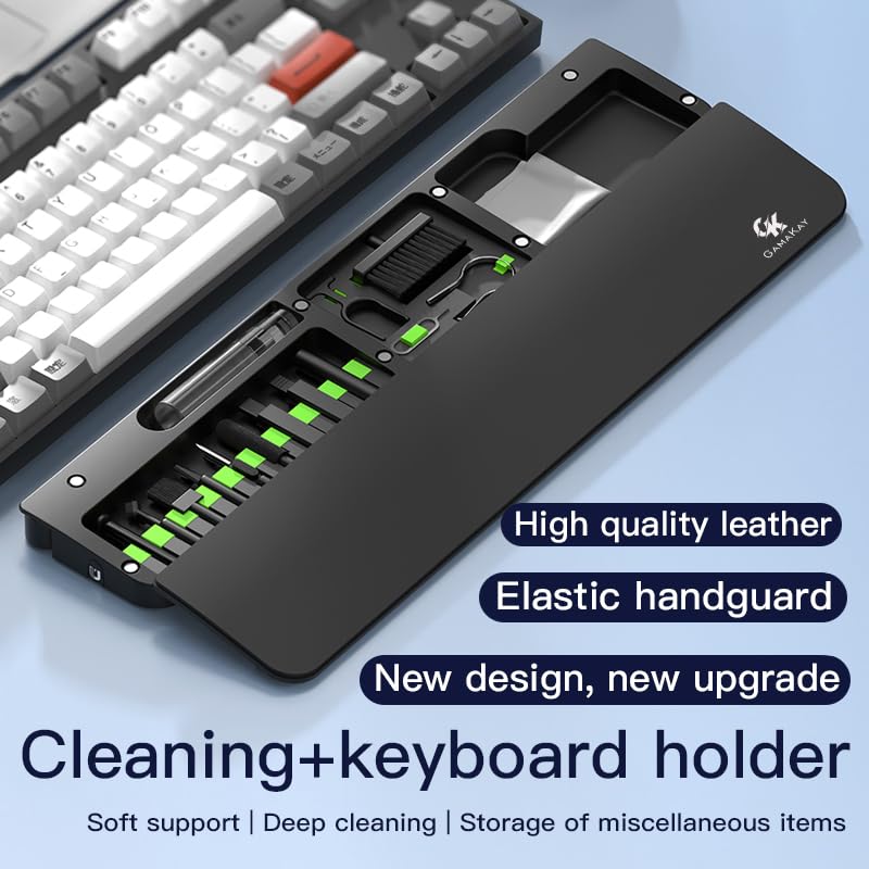 GK GAMAKAY 16.81'' Keyboard Wrist Rest Pad with Cleaning Tool Kit - color: Black, size: 100%