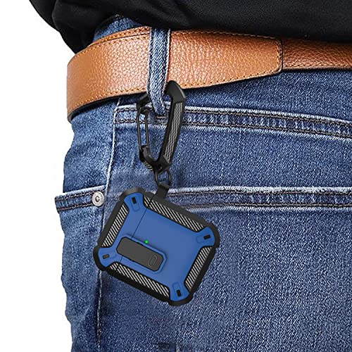 for AirPods 1/2 Case Cover with Magnetic Lock, Blue - color: Blue, size: AirPods 2 Case 2019