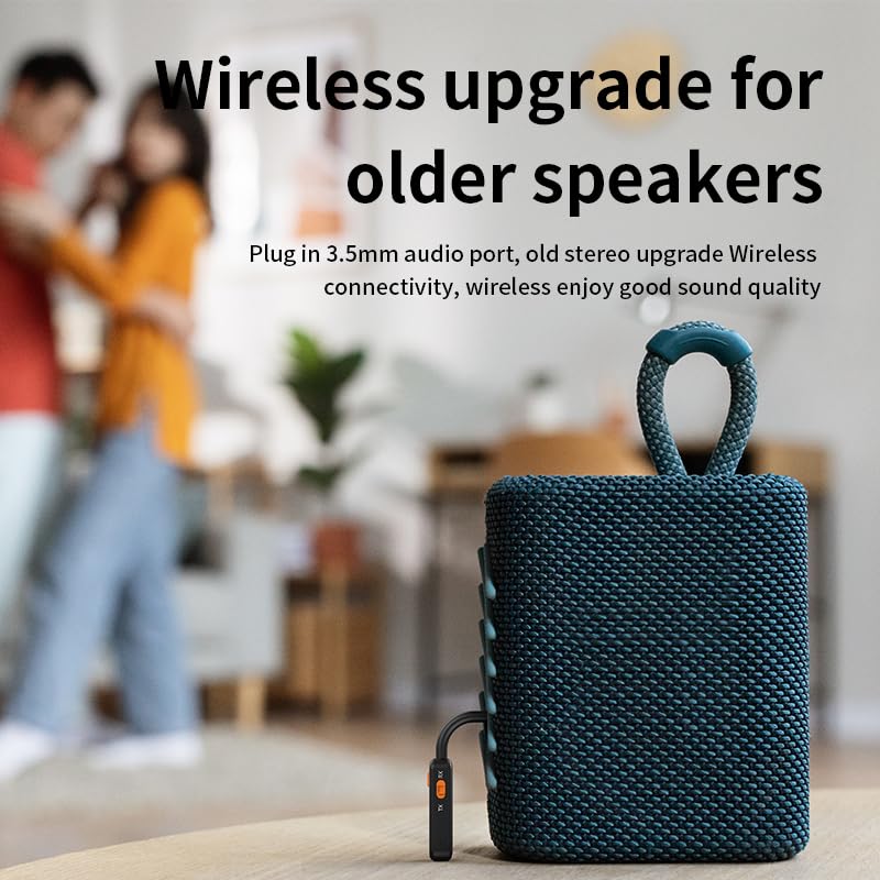 2-in-1 Bluetooth Wireless Audio Transmitter,3.5mm Audio Jack Adapter,Wireless Bluetooth 5.4 Transmitter and Receiver,Suitable for Cars,Computers,Home theaters and Gyms.