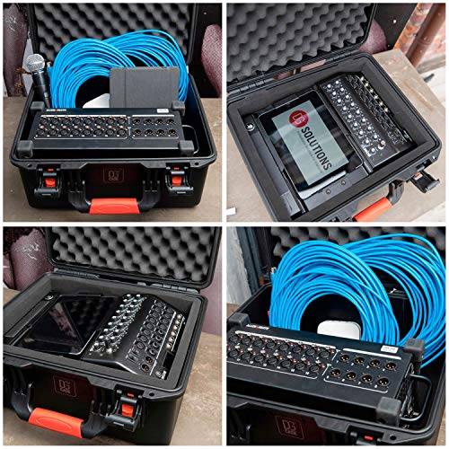 Small Medium Hard Case with Wheels and Pick'n'UP Foam | Protective Carrying case Gun, in-Ear, Wireless System or Camera Set - style: № 80-01 Int: 17.13 X 13.19 X 6.26 In.