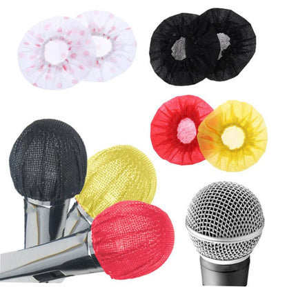 EXCEART 66pcs Disposable Non-woven Microphone Replacement for Karaoke Ktv and Events Breathable Moisture-resistant for Standard Microphones Dots - color: Polka Dots