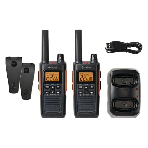 Cobra RX680 Walkie Talkies (2-Pack), IP54 Water Resistant Design | Rugged & Splashproof Two Way Radios Long Range, 60 Pre-Programmed Channels, Weather Alerts - style: RX680