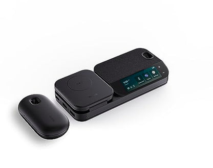 YEALINK BH71 Bluetooth Wireless Mono Headset, BHB710 Workstation w/ 3' Colour Touch screen & Carry Case (+20hrs), Qi Wireless Charging,3 Size Ear Plug