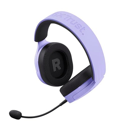 Trust Gaming GXT 490P Fayzo USB Gaming Headset 7.1 Surround Sound, 50mm Drivers, 35% Recycled Plastics, RGB Over-Ear Wired Headphones, with Noise Cancelling Microphone for PC PS5 - Purple - color: Purple, style: USB 7.1 Surround Sound
