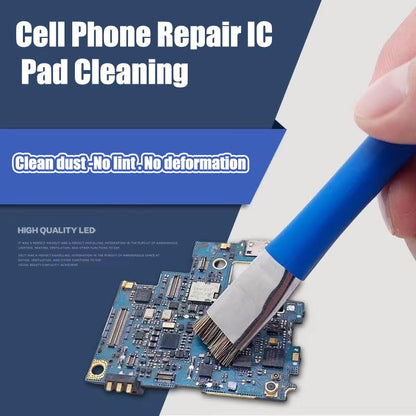 Phone Motherboard IC Cleaning Brush,3pcs Anti-Static Brush, Horse Hair Bristles, Double Ended,Safe Brush Motherboard Cleaning Tools for Keyboards, Cell Phone Parts, Computer Fans